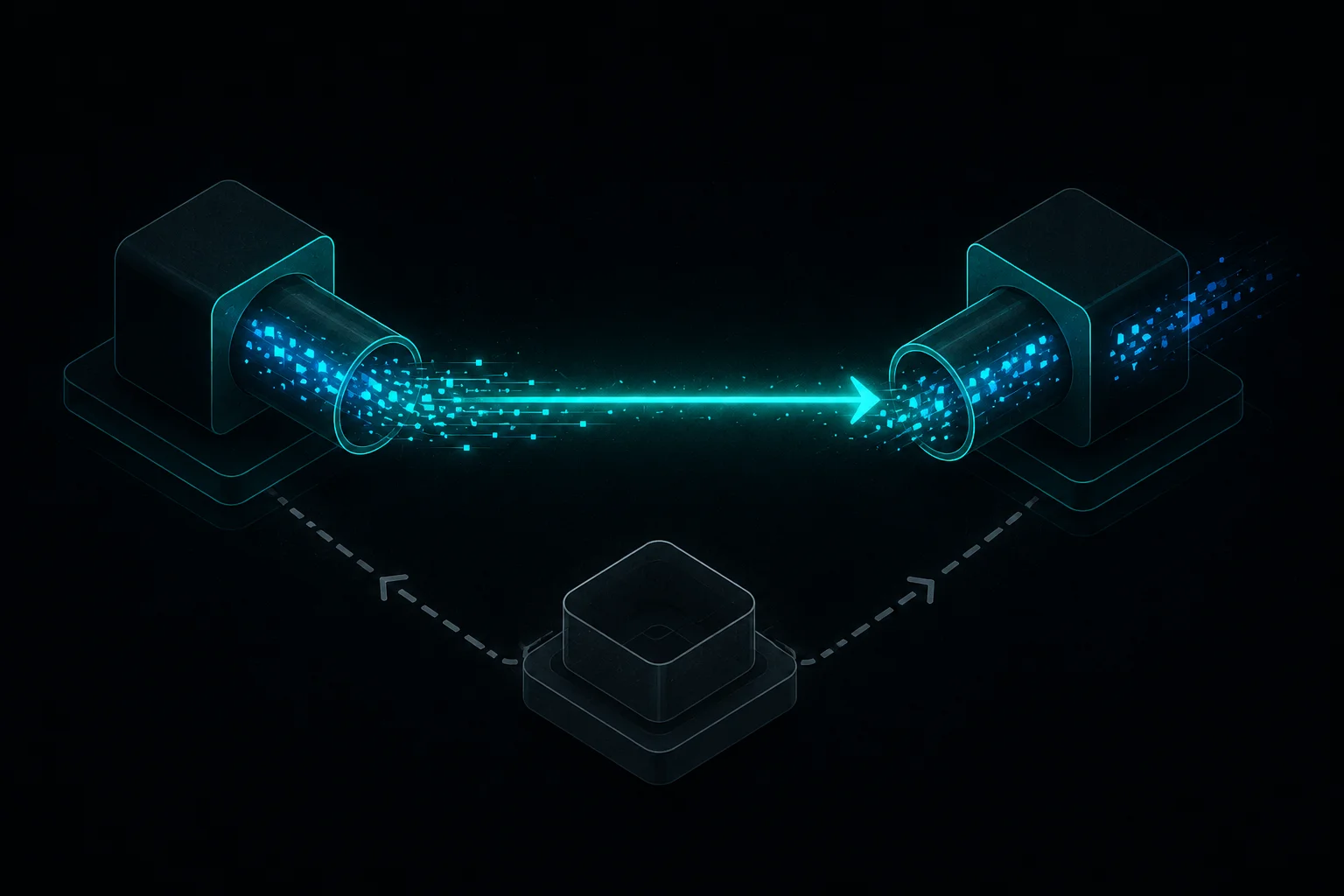 Data moving directly between two endpoints via a reference, bypassing a copy through the user program
